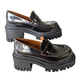 Zigi Orlana Platform Black /Gray Loafer... Size 9